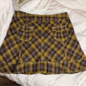 Ivy Jane Plaid Cotton Mini Skirt • NWT